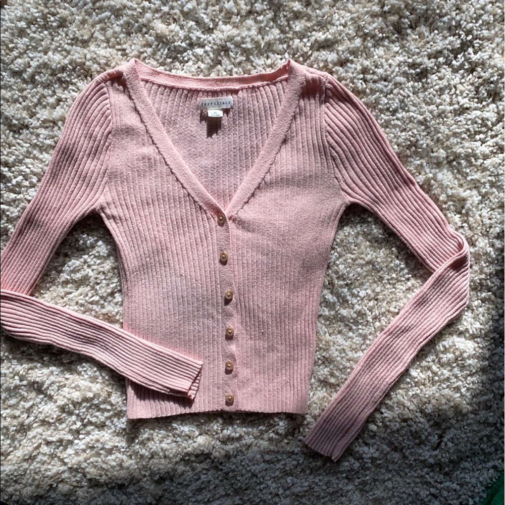 Light Pink Button Sweater - Picture 3 of 6